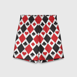 Детские спортивные шорты 3D Фон из карточных мастей