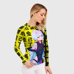 Женский рашгард 3D Киберпанк: бегущий по краю - фото 2