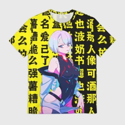 Мужская футболка 3D Киберпанк: бегущий по краю