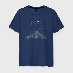 Лисьи горы – Мужская футболка хлопок с принтом купить со скидкой в -20%