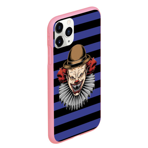 Чехол для iPhone 11 Pro Max матовый Злой клоун - Halloween, цвет баблгам - фото 3