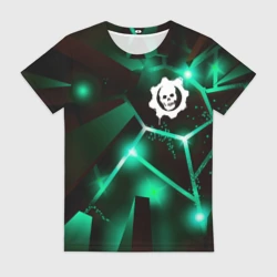 Женская футболка 3D Gears of War разлом плит