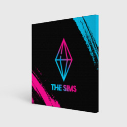 Холст квадратный The Sims - neon gradient