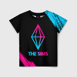 The Sims - neon gradient – Детская футболка 3D с принтом купить со скидкой в -33%