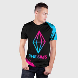 Мужская футболка 3D Slim The Sims - neon gradient - фото 2