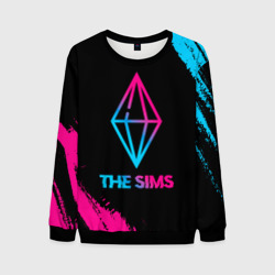 Мужской свитшот 3D The Sims - neon gradient