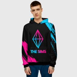 Мужская толстовка 3D The Sims - neon gradient - фото 2