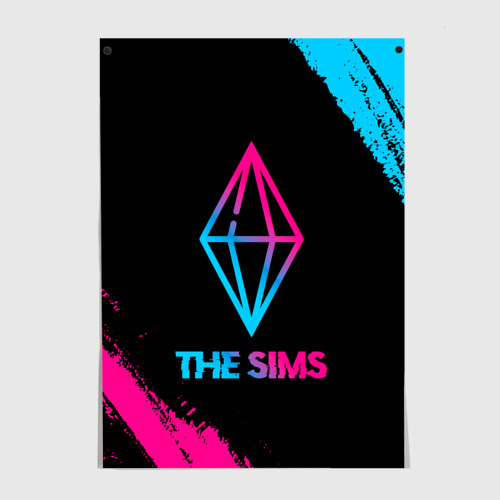 Постер The Sims - neon gradient