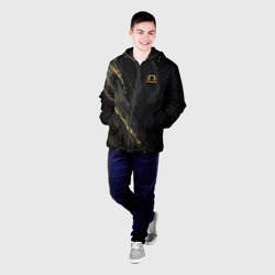 Мужская куртка 3D Символ знака зодиака Весы черно-золотой - фото 2
