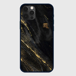 Чехол для iPhone 12 Pro Max Символ знака зодиака Скорпион черно-золотой