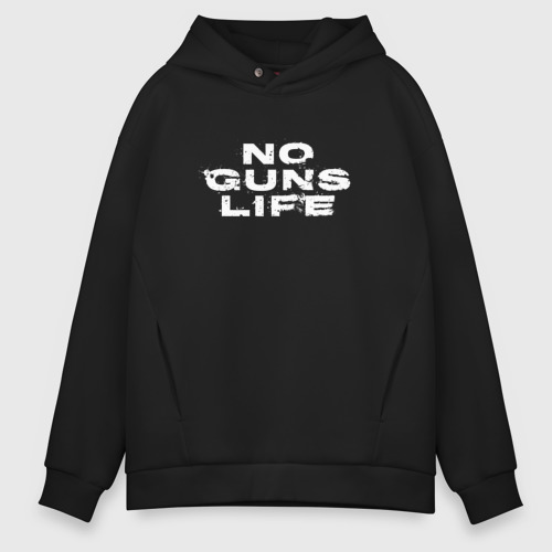 Мужское худи Oversize хлопок No Guns Life лого, цвет черный