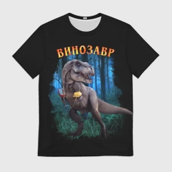 Мужская футболка 3D Динозавр винозавр
