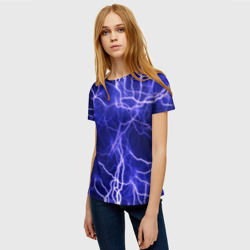 Женская футболка 3D Многочисленные молнии - фото 2