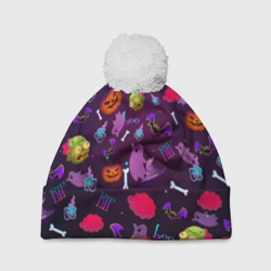 Шапка 3D c помпоном Это Хэллоуин