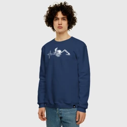 Мужской свитшот хлопок В биении сердца велосипед и горы - фото 2