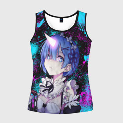 Женская майка 3D РеЗеро - Неоновые краски - Рем