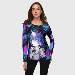 Женский лонгслив 3D РеЗеро - Неоновые краски - Рем - фото 2