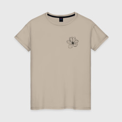 Hibiscus – Женская футболка хлопок с принтом купить со скидкой в -20%