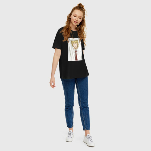 Женская футболка хлопок Oversize Уильям Джеймс Мориарти, цвет черный - фото 5