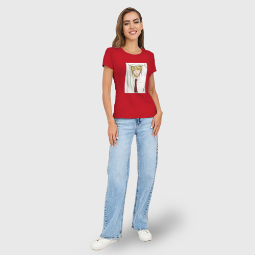 Женская футболка хлопок Slim Уильям Джеймс Мориарти, цвет красный - фото 5