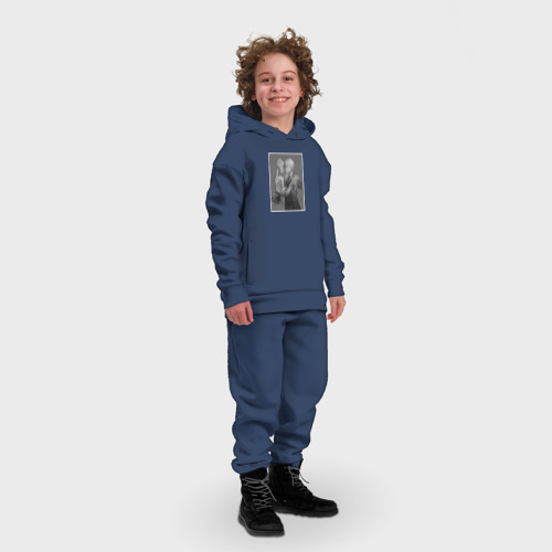 Детский костюм хлопок Oversize Танец Мориарти, цвет темно-синий - фото 3