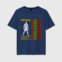 Женская футболка хлопок Oversize Легенды футбола - Ronaldo