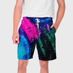 Мужские шорты 3D Неоновые краски - абстракция