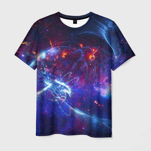 Мужская футболка с принтом Абстрактное космическое пространство, вид спереди №1