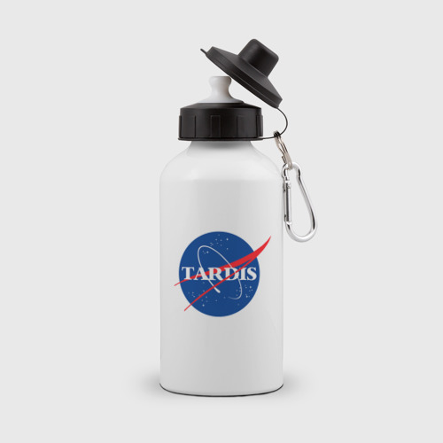 Бутылка спортивная Tardis - лого в стиле NASA