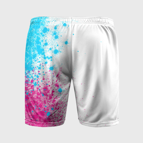 Мужские шорты спортивные Blink 182 neon gradient style: по-вертикали, цвет 3D печать - фото 2