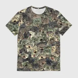 Мужская футболка 3D Мануловый камуфляж