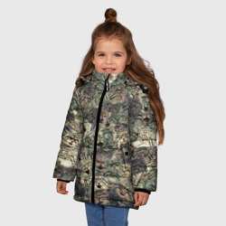 Зимняя куртка для девочек 3D Мануловый камуфляж - фото 2