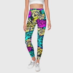 Леггинсы 3D Психоделические манулы - фото 2