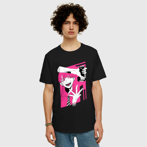 Мужская футболка хлопок Oversize с принтом Санзу, фото на моделе #1