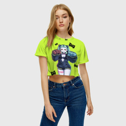 Женская футболка Crop-top 3D Ребекка из аниме Cyberpunk Edgerunners - фото 2