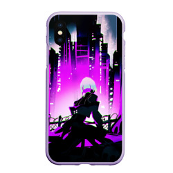Чехол для iPhone XS Max матовый Люси из аниме Cyberpunk Edgerunners