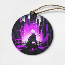 Деревянная игрушка круг Люси из аниме Cyberpunk Edgerunners