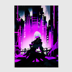 Постер Люси из аниме Cyberpunk Edgerunners