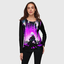 Женский лонгслив 3D Люси из аниме Cyberpunk Edgerunners - фото 2