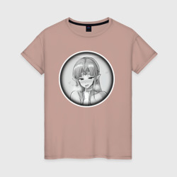 Ахегао милая эльфийка – Женская футболка хлопок с принтом купить со скидкой в -20%