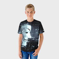 Детская футболка 3D Анонимус код - фото 2