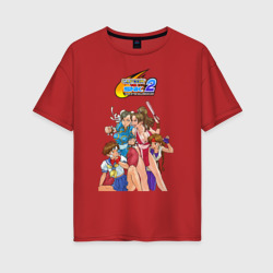Женская футболка хлопок Oversize Capcom vs SNK