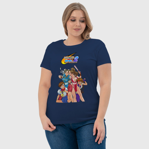 Женская футболка хлопок с принтом Capcom VS SNK, фото #4