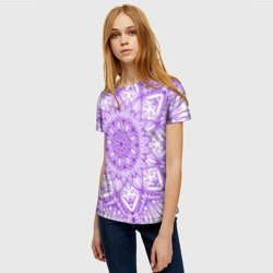 Женская футболка 3D Фиолетовая мандала - фото 2