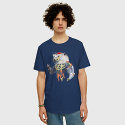 Мужская футболка хлопок Oversize Bear-zombie - halloween - hype - фото 2