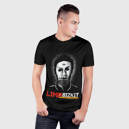 Мужская футболка 3D Slim с принтом Limp bizkit Wes Borland, фото на моделе #1