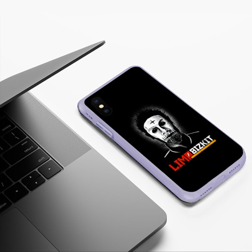 Чехол для iPhone XS Max матовый Limp Bizkit Wes Borland, цвет светло-сиреневый - фото 5