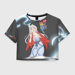 Красотка Юна - Юна из гостиницы Юраги – Женская футболка Crop-top 3D с принтом купить