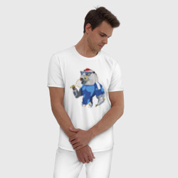Мужская пижама хлопок Зомби - мишка - большой теннис - halloween - фото 2