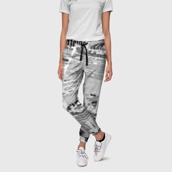 Женские брюки 3D Газетный коллаж - фото 2